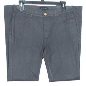 Lafayette 148 Womens Jeans Shimmery Zip Fly Dark Gray Size 4 ES